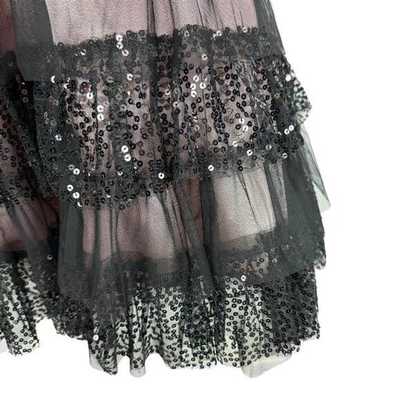 Masquerade Strapless Black Lace Pink Sweetheart Y2K Prom Dress Steampunk 11 / 12 - Picture 7 of 16